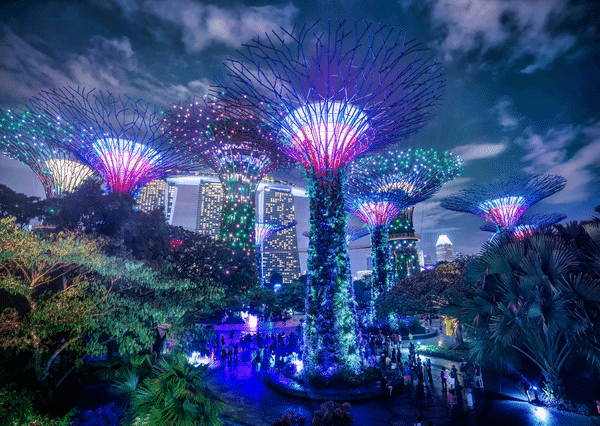 A cityscape from Singapore at night (NFT available)